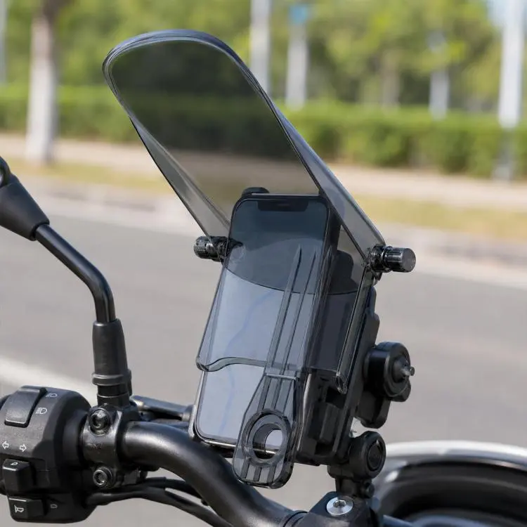 Anti-Reflection Sun Hat Style Phone Holder Sunshade(Translucent Grey)