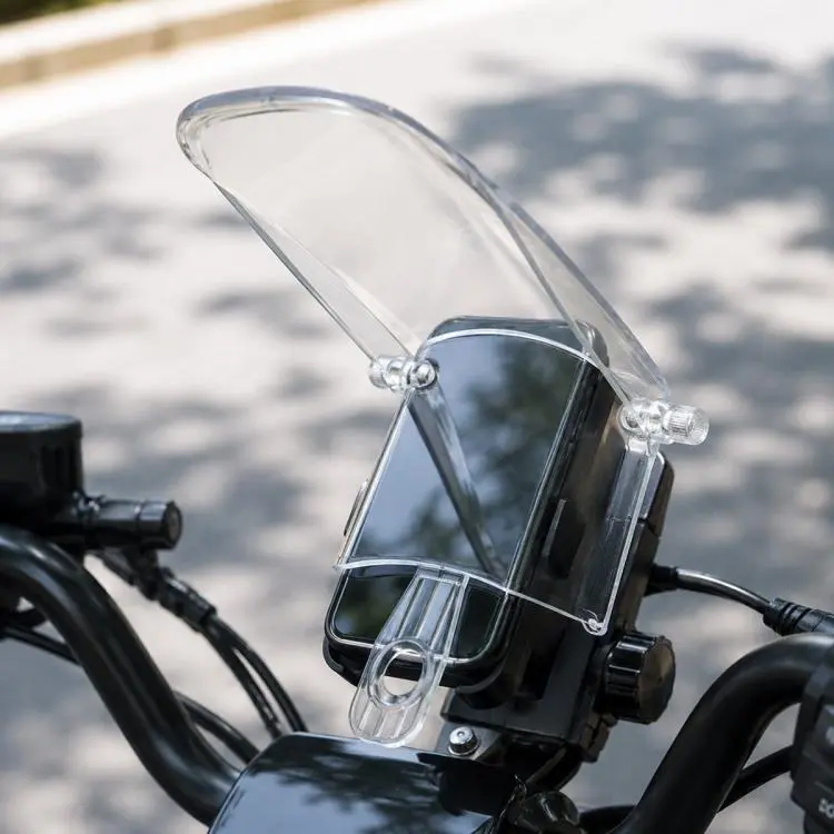 Anti-Reflection Sun Hat Style Phone Holder Sunshade(Transparent)