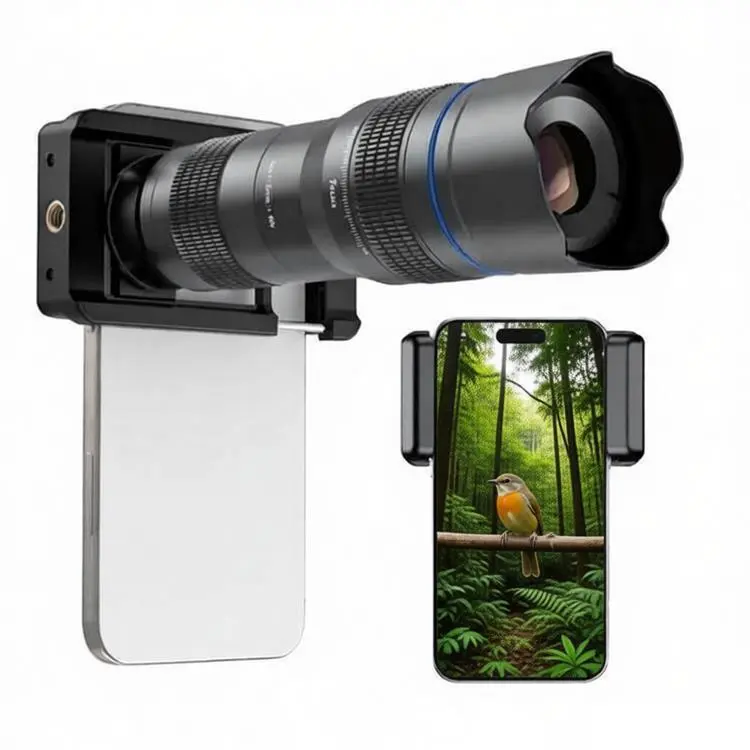 APEXEL Universal All-Metal 20-40x Telephoto Zoom Lens for Smartphones HD Phone Telescope for Moon & Concert Photography(Black)