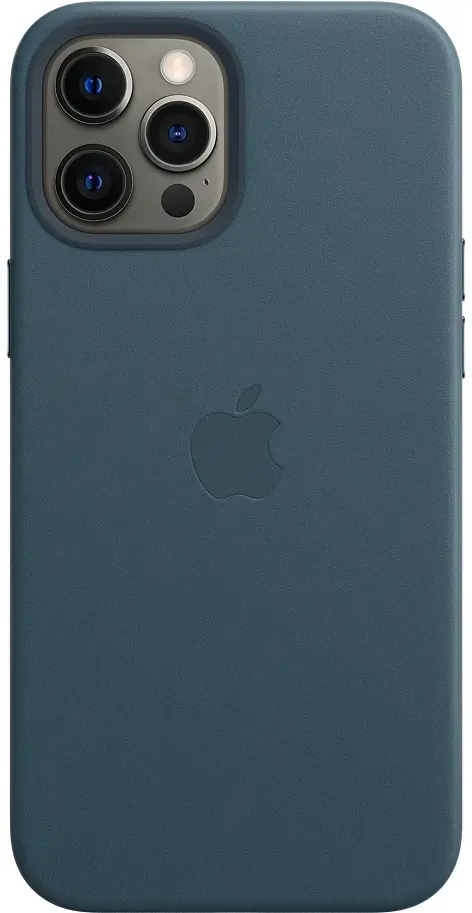 Apple Leather Case with MagSafe for iPhone 12 Pro Max – Baltic Blue