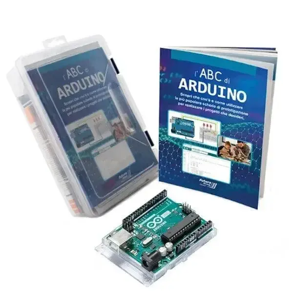 Arduino ORIGINALE + Componenti per esperimenti + Libro l’ABC di Arduino