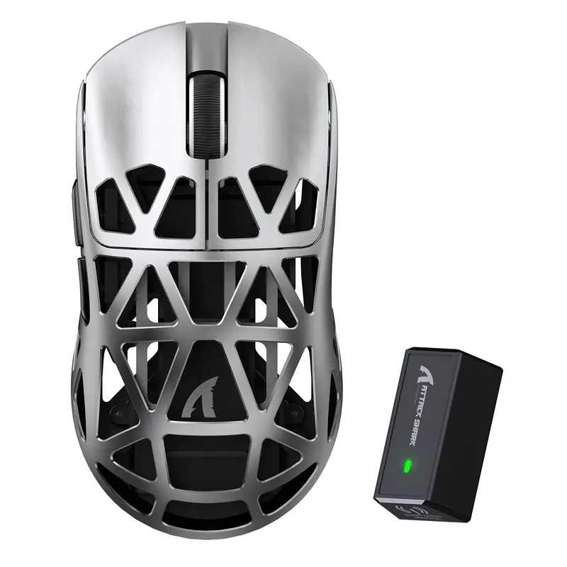 ATTACK SHARK R2 Souris de jeu en alliage de magnésium PAW3950 8K (station de charge non incluse)