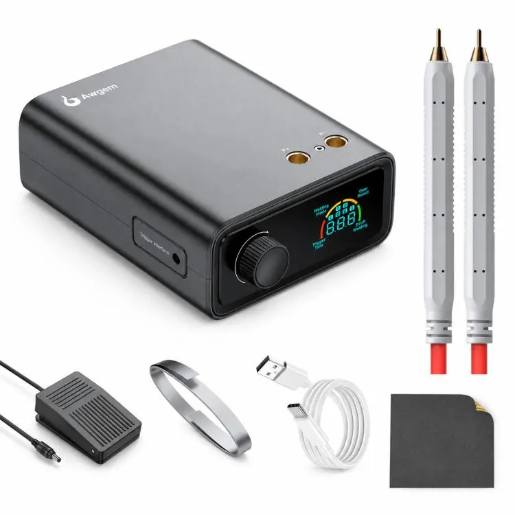 Awgem SK1 Portable Spot Welder 1620A High Current Double Pulse Battery Welder With Pedal 10000mAh