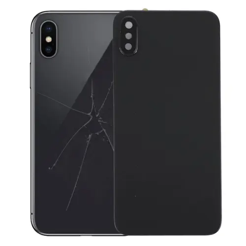 Back Cover with Adhesive for iPhone X(Black)
