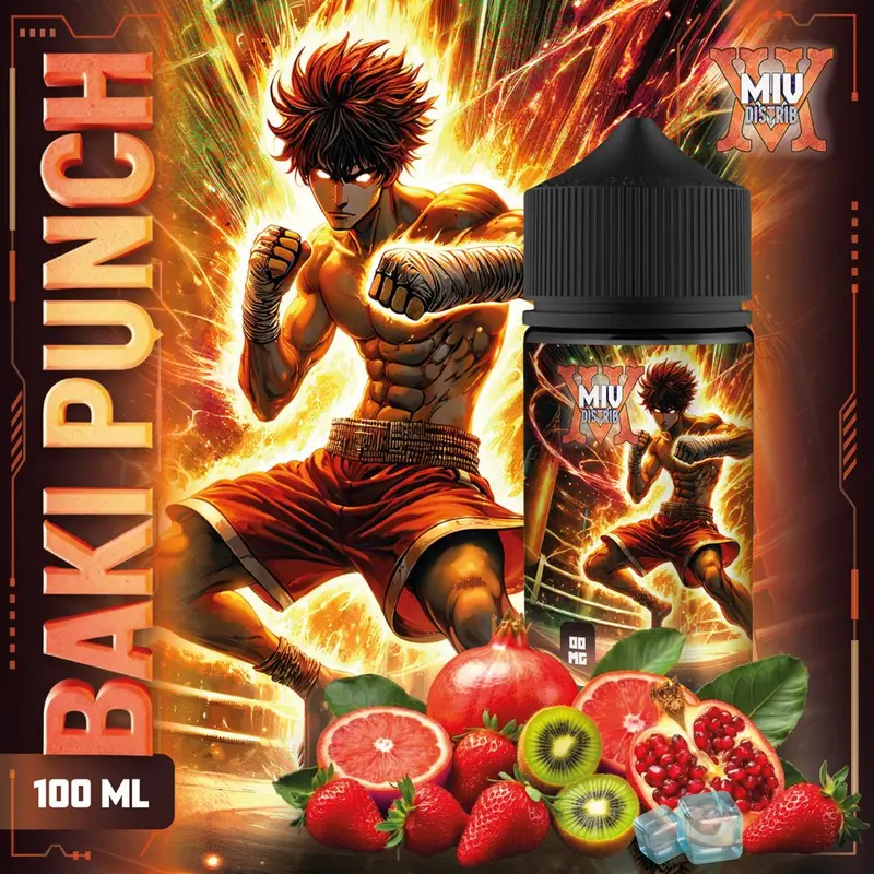 Baki 100ml MIV by Made in Vape - Grenade, Fraise des Bois & Orange Sanguine