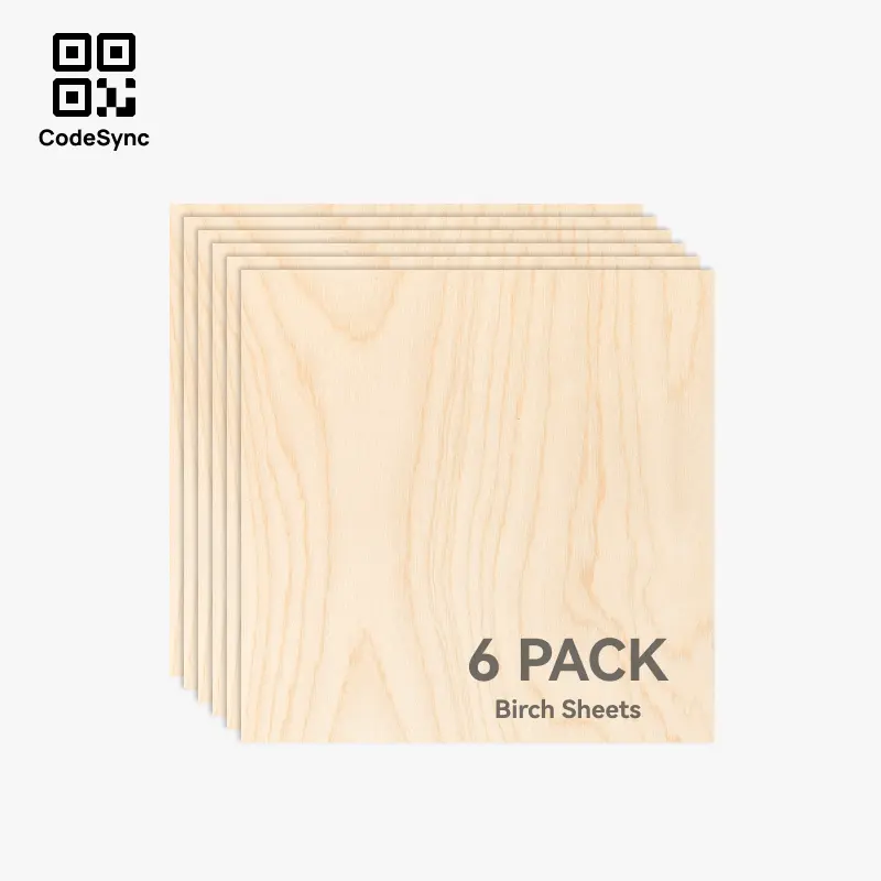 Bambu Lab Compensato di Betulla 3mm (6 pz) - YA002