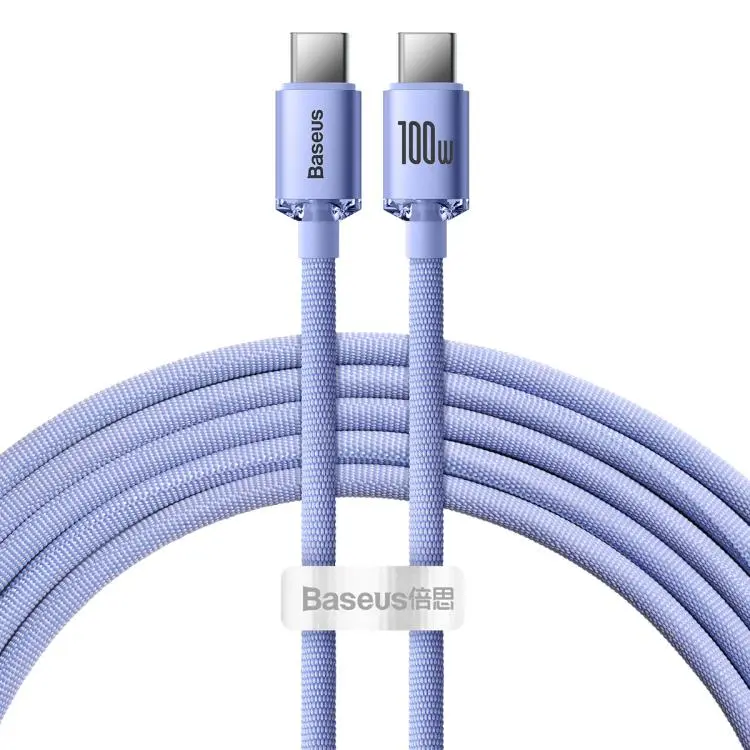Baseus Crystal Shine Series Fast Charging Cable Type-C to Type-C 100W Cable, Length