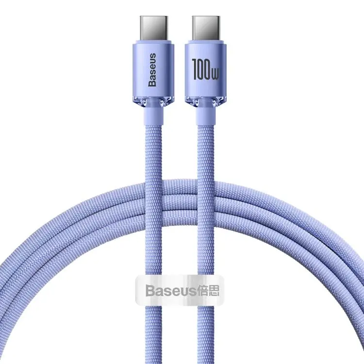 Baseus Crystal Shine Series Fast Charging Cable Type-C to Type-C 100W Cable, Length