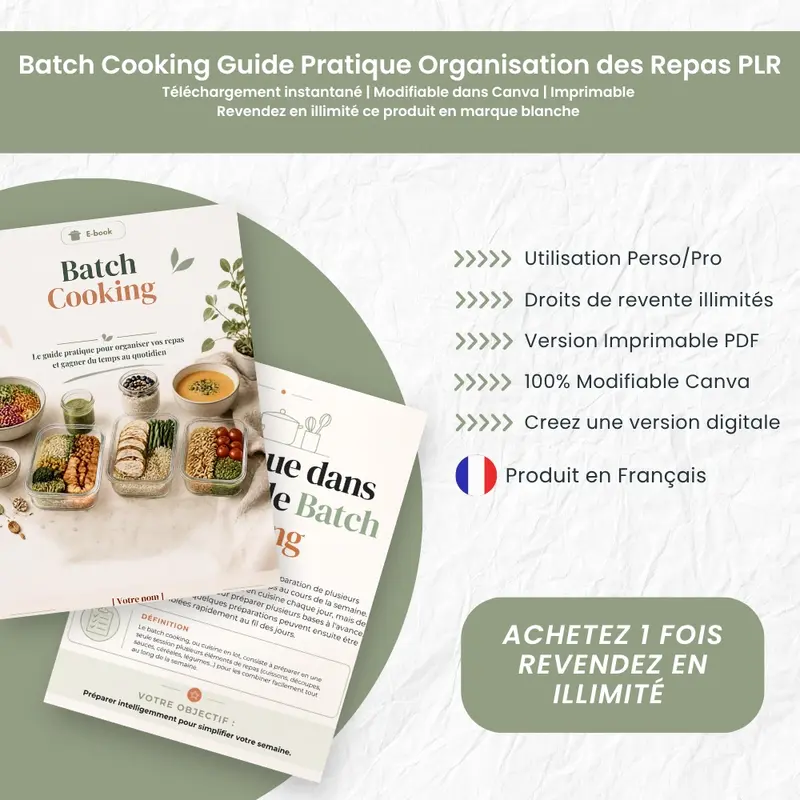 Batch Cooking Guide Pratique pour Organiser ses Repas