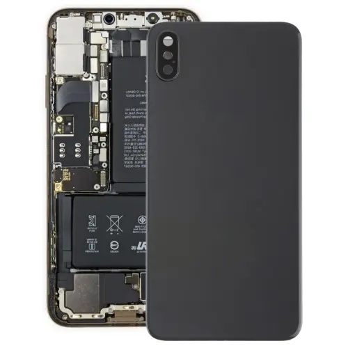 Battery Back Cover with Back Camera Bezel & Lens & Adhesive for iPhone XS Max(Black)