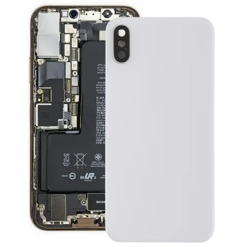 Battery Back Cover with Back Camera Bezel & Lens & Adhesive for iPhone XS(White)