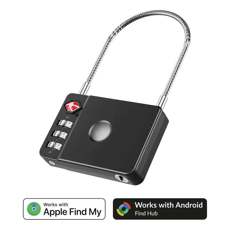 Beeep Onetag Apple Find My & Android Tracker - Anti-Loss TSA Approved Smartlock - Black