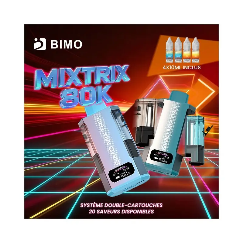 BIMO Mixtrix 80K – Puff Rechargeable 2 Saveurs 850mAh