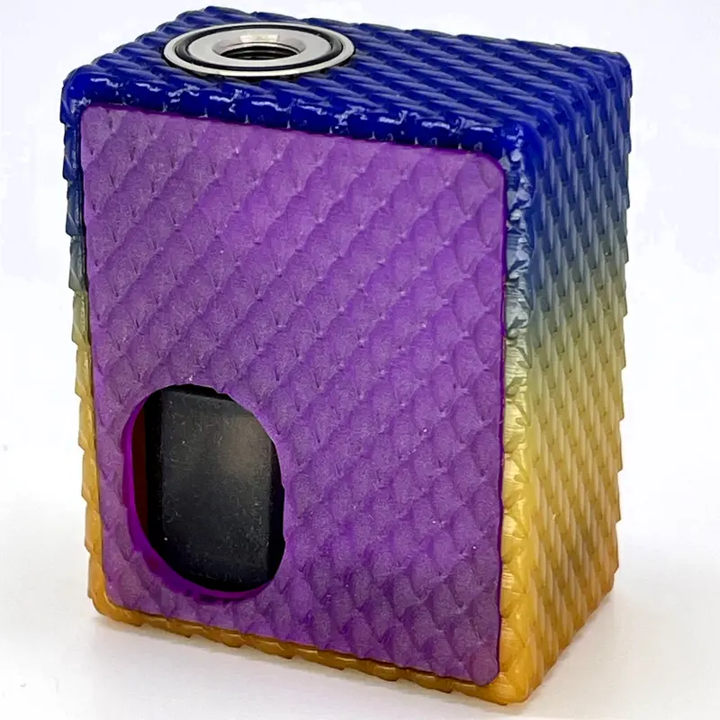 Bleu & Yellow gradient Mini BF Mod Full Engraved with Purple panels