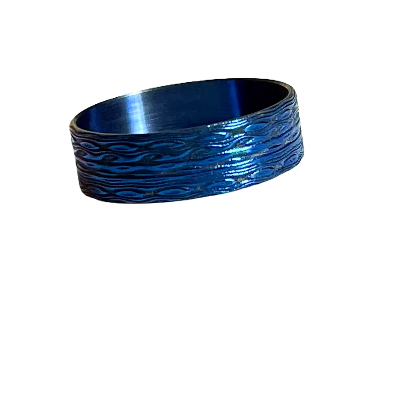 Blue D-Waves Beauty Ring Titanium 22mm Wowsers #W066