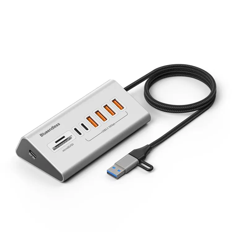 Blueendless HU806 Multifunctional 8 Ports Type-C / USB-C Port HUB Docking Station, Specification