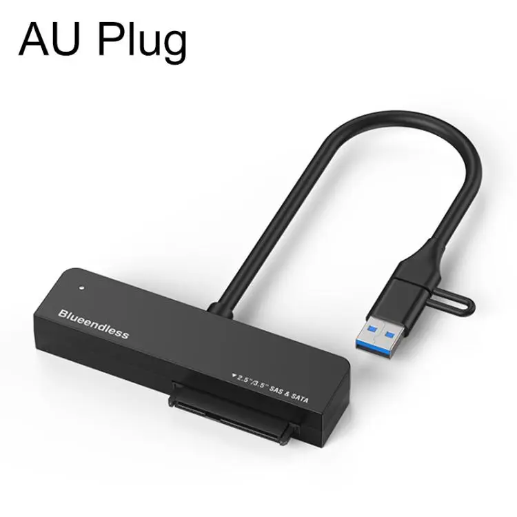Blueendless U35S USB / Type-C to 2.5/3.5 inch SAS/SATA Hard Drive Adapter Cable, Plug