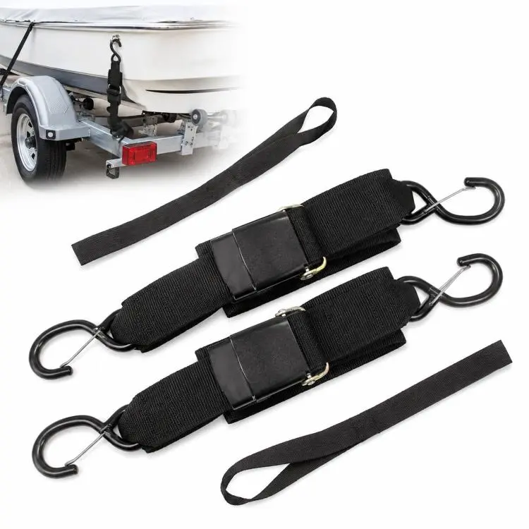 Boat Transom Tie Down Straps Kit 1200 lbs Heavy Duty Quick Release Marine Trailer Straps With Lock S Hook