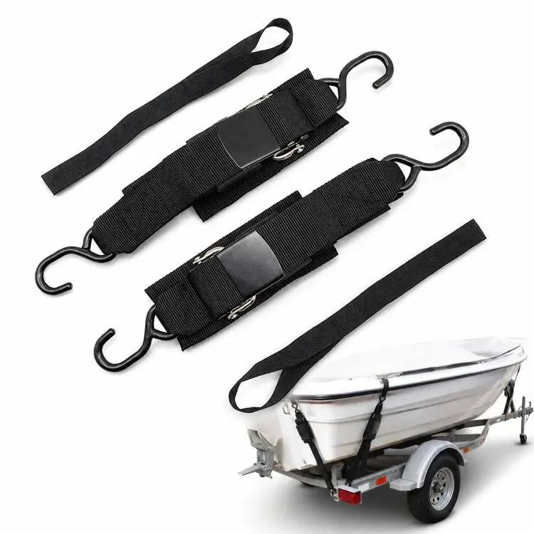 Boat Transom Tie Down Straps Kit 1200 lbs Heavy Duty Quick Release Marine Trailer Straps Without Lock S Hook