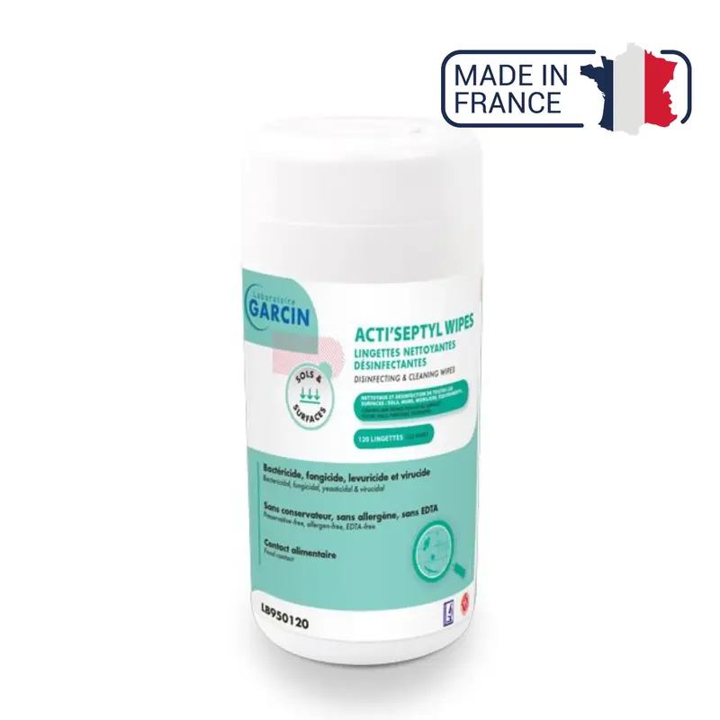 Boîte de 120 lingettes désinfectantes - Acti'Septyl, anciennement Bactinyl