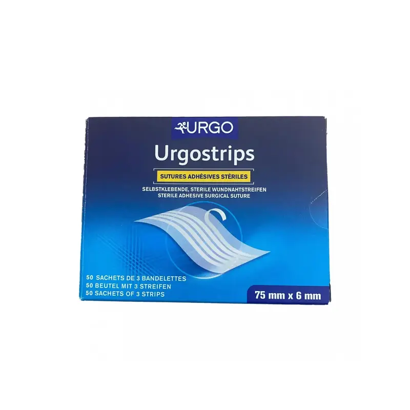 Boîte de 50 sachets de sutures chirurgicales adhésives stériles - UrgoStrips - Urgo