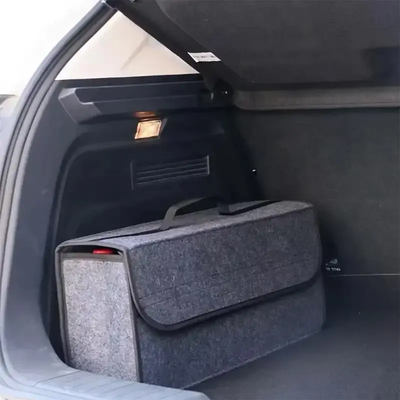 Boîte de Rangement en Feutrine avec Poignée pour Voiture