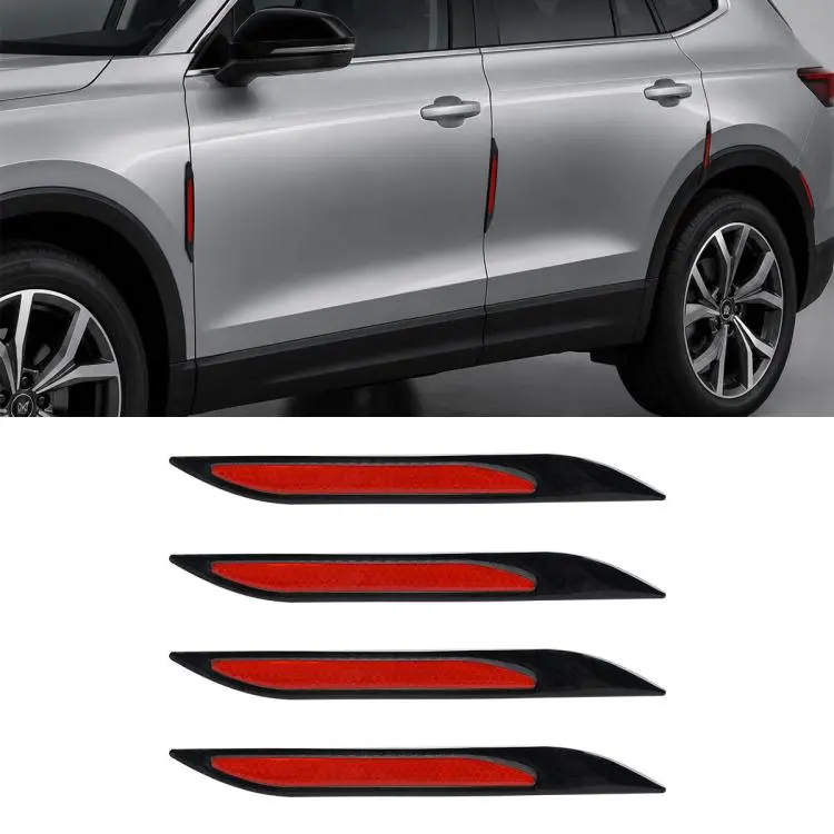 Bonnet Air Flow Vent Fender Sticker for Car Decoration 4 PCS / Set(Red)