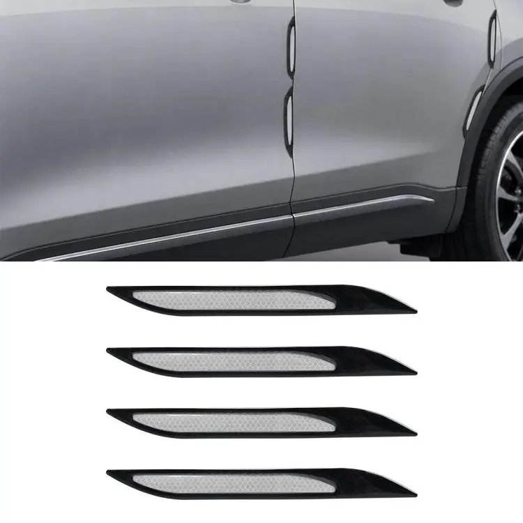 Bonnet Air Flow Vent Fender Sticker for Car Decoration 4 PCS / Set(White)