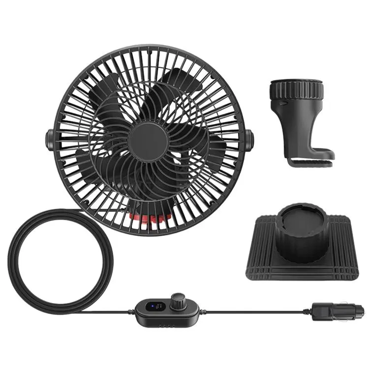 Brushed Motor Car Fan 5-Blade High Wind Silent Vehicle Fan, Spec