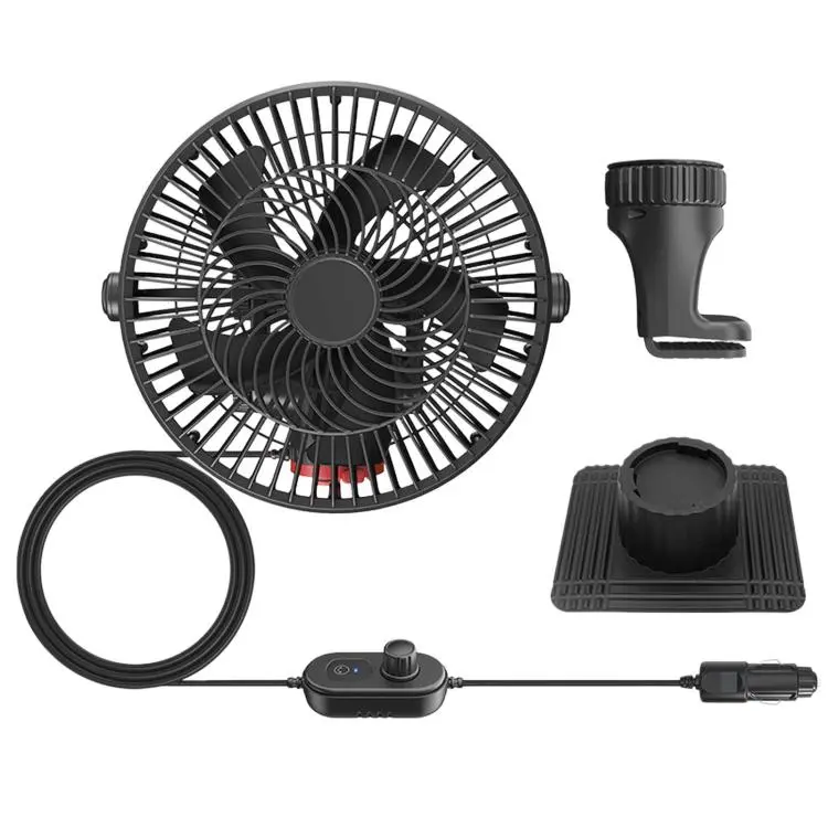 Brushed Motor Car Fan 5-Blade High Wind Silent Vehicle Fan, Spec