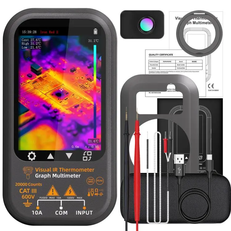 BSIDE SH8 Thermal Imaging Multimeter 2 In 1 Touchscreen HD Infrared Thermometer, Spec