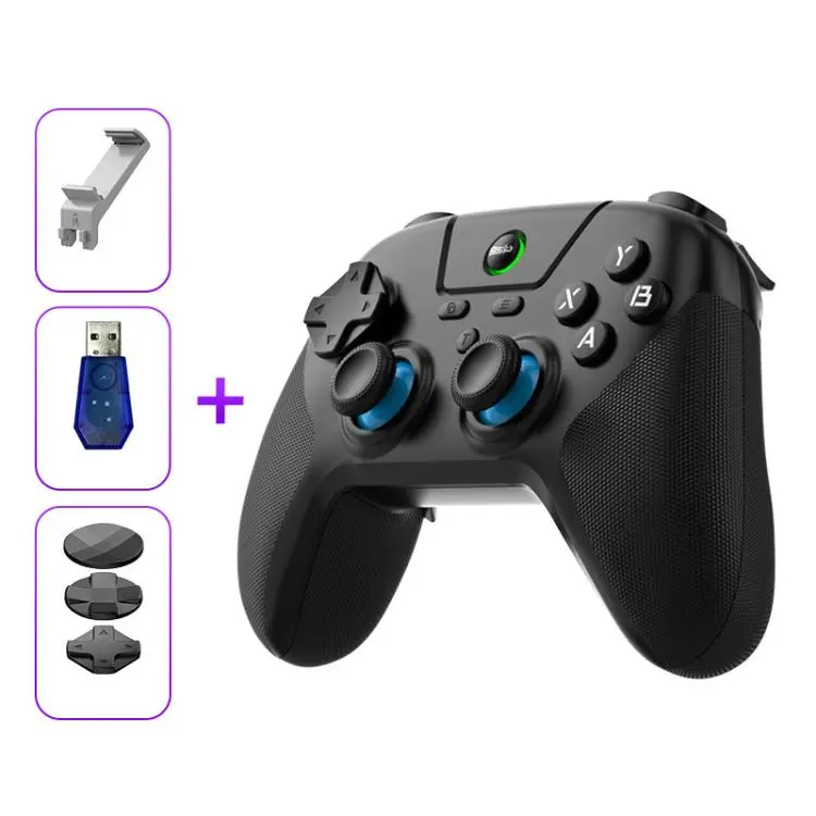 BSP G3 Tri-Mode Game Controller With Carbon Joysticks Macro Keys For PC / Switch / PS4 / iOS & Android Receiver+Stand Black