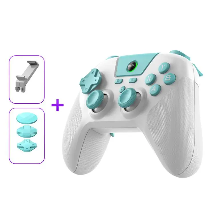 BSP G3 Tri-Mode Game Controller With Carbon Joysticks Macro Keys For PC / Switch / PS4 / iOS & Android With Stand White