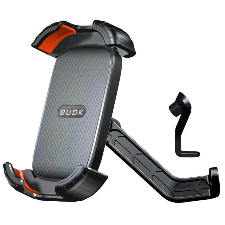 BUDK T02 Thickened Retractable Motorcycle Phone Holder Shockproof Bicycle Navigation Mount For Outdoor Riding, Style