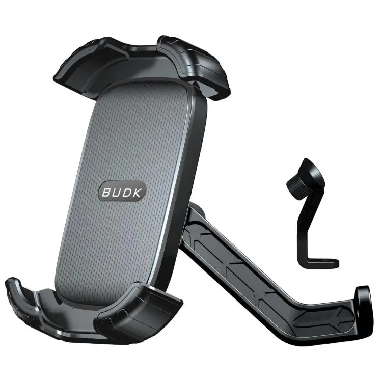 BUDK T02 Thickened Retractable Motorcycle Phone Holder Shockproof Bicycle Navigation Mount For Outdoor Riding, Style