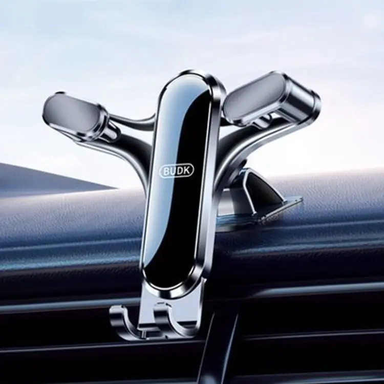 BUDK Triangle Gravity Sensor Car Phone Bracket Car Air Vent Navigation Holder, Model