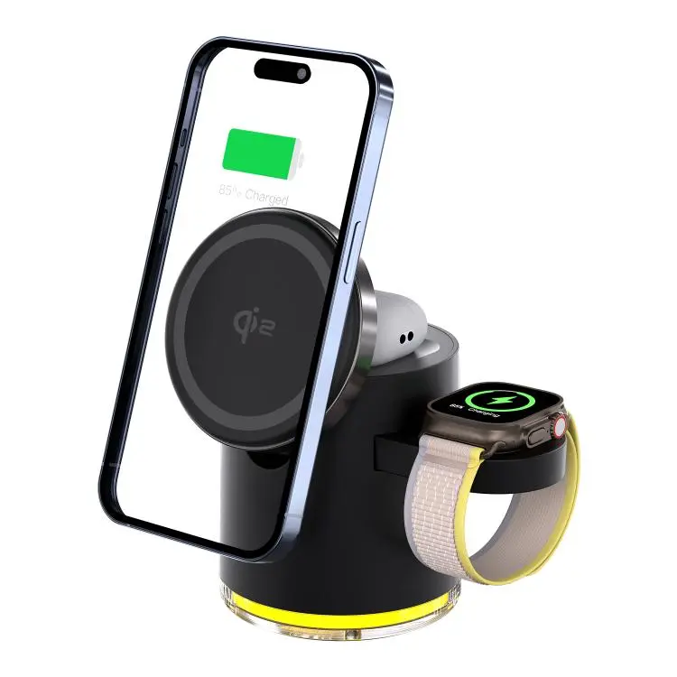 C16 25W 4 in 1 Multifunctional Folding Magnetic Wireless Charger(Black)