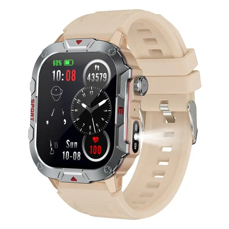 C40 Pro 2.19 inch TFT Screen BT Outdoor Sports Smart Watch Support Heart Rate Monitoring(Apricot)