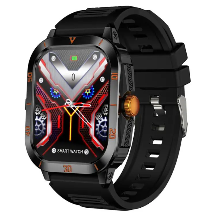 C50 Pro 2.19 inch TFT Screen BT Outdoor Sports Smart Watch Support Heart Rate Monitoring(Black Orange)