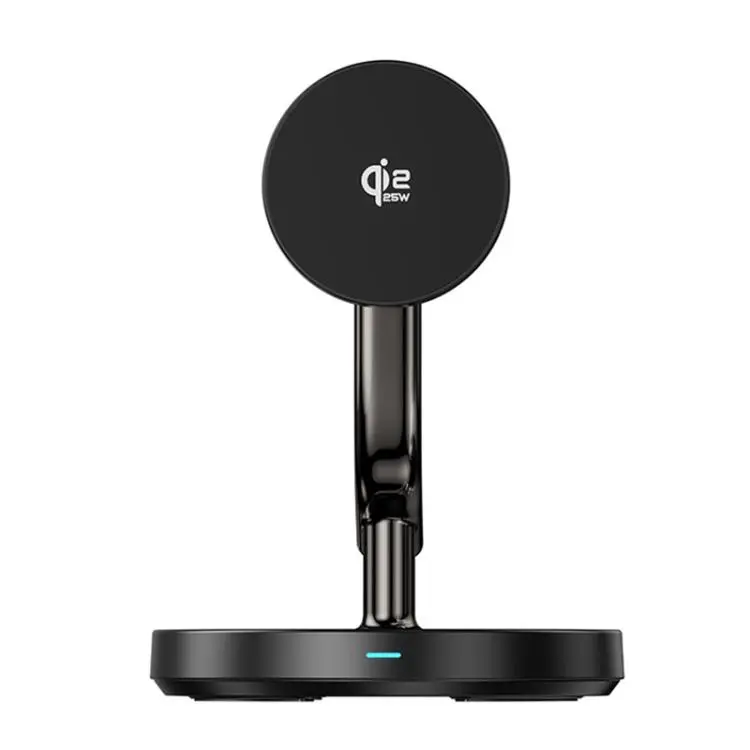 C72 Qi2.2 25W Magnetic Semiconductor Cooling 3 in 1 Wireless Charger(Black)