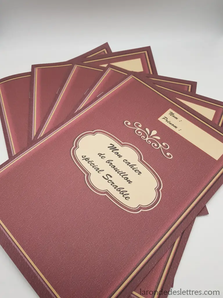 Cahier de brouillon spécial Scrabble
