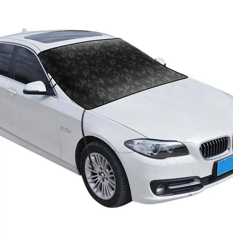 Camouflage Thickened Windproof Car Snow Shield Magnetic Windshield Snow & Sun Cover, Size