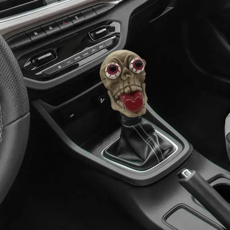 Car Customized Modified Skull Manual Gear Shift Knob(Red Tongue)