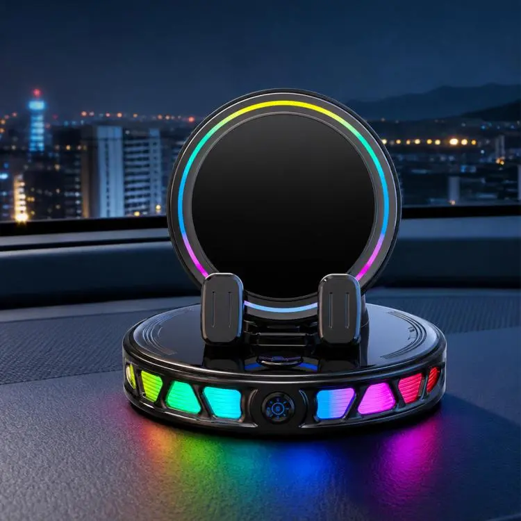 Car Dashboard Automatic Locking Wireless Charger Phone Holder(Black)