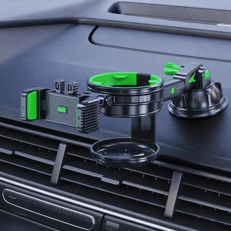 Car Dashboard / Windshield Suction Cup Phone and Water Cup Holder, Type