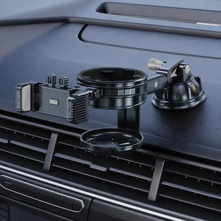 Car Dashboard / Windshield Suction Cup Phone and Water Cup Holder, Type