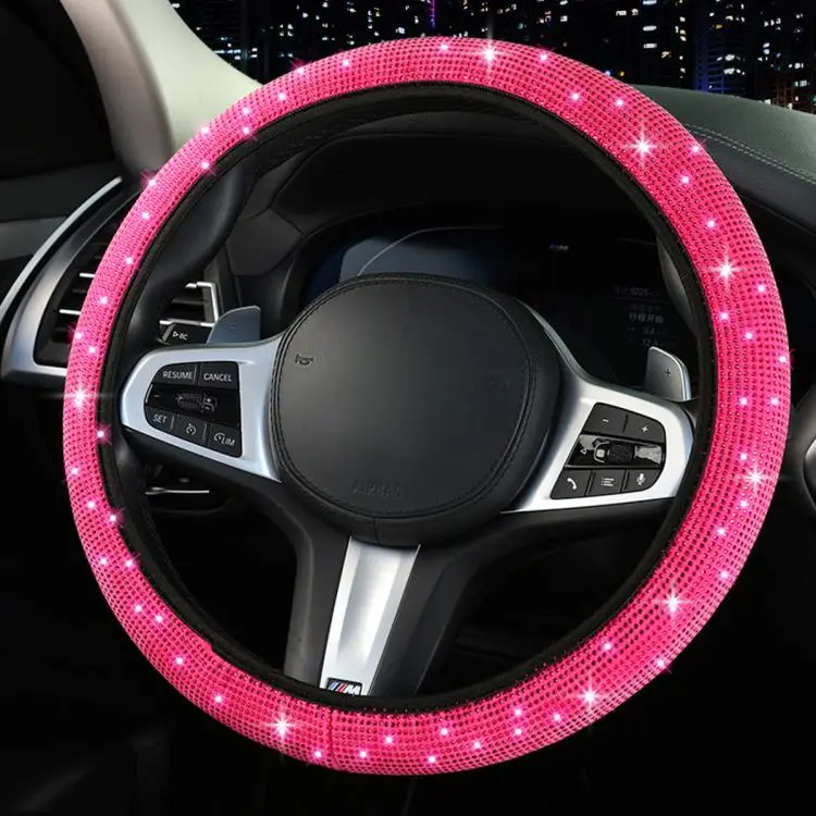 Car Diamond Studded Steering Wheel Cover, Diameter