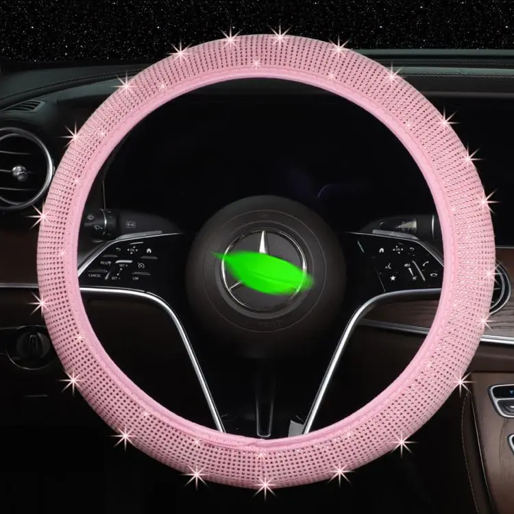 Car Diamond Studded Steering Wheel Cover, Diameter