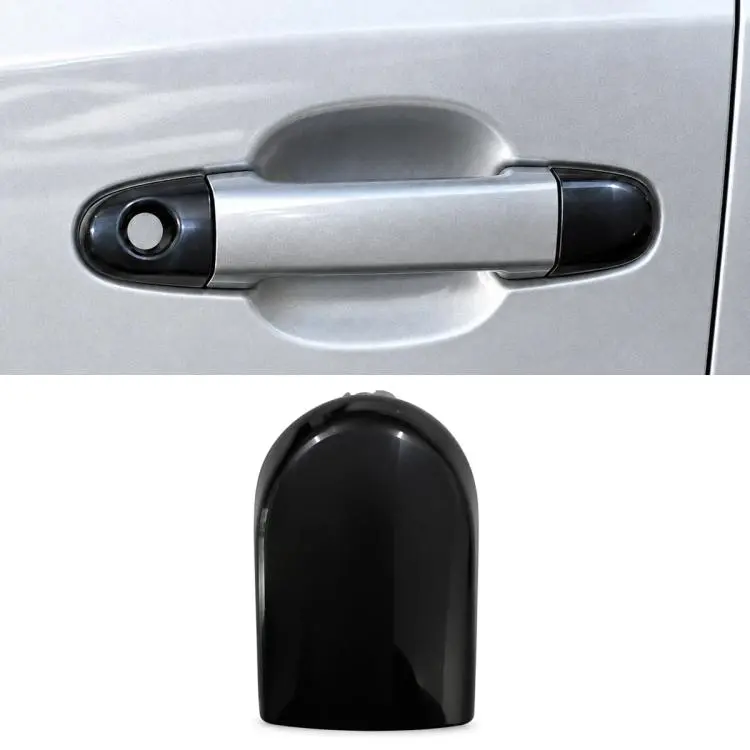 Car Exterior Door Handle Cap Cover for Nissan Tiida 2007-2012, Holeless Cap 80640-EL12A RH(Black)