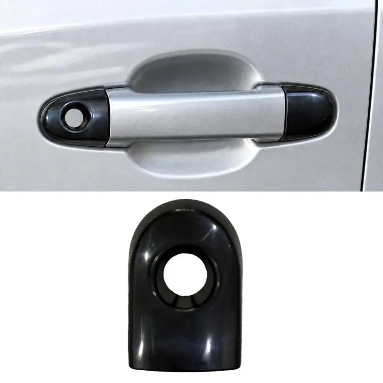 Car Exterior Door Handle Cap Cover for Nissan Tiida 2007-2012, Perforated Cap 80641-EL12A FL(Black)
